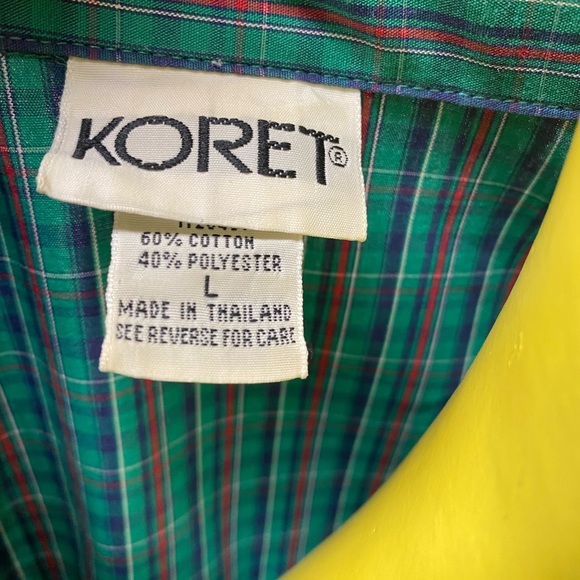 🔥Clearance🔥Koret Womens size Large.  Plaid shirt sleeve button down shirt. - Picture 5 of 5